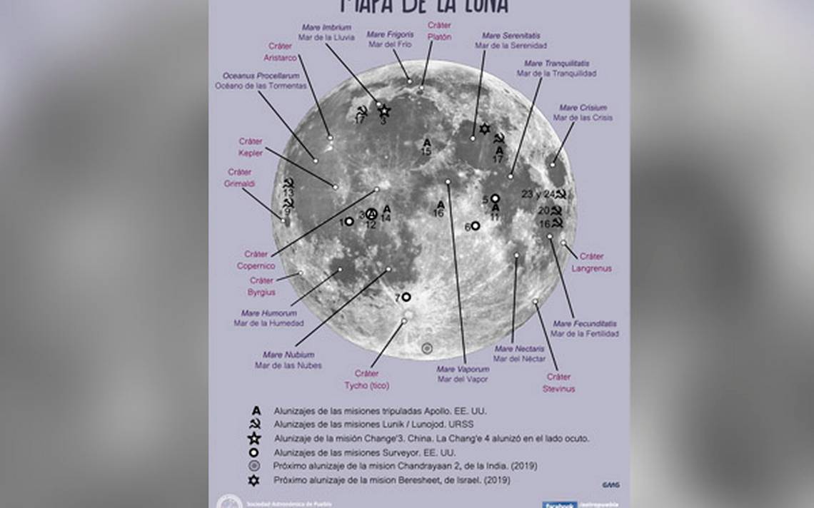 mapa de alunizajes