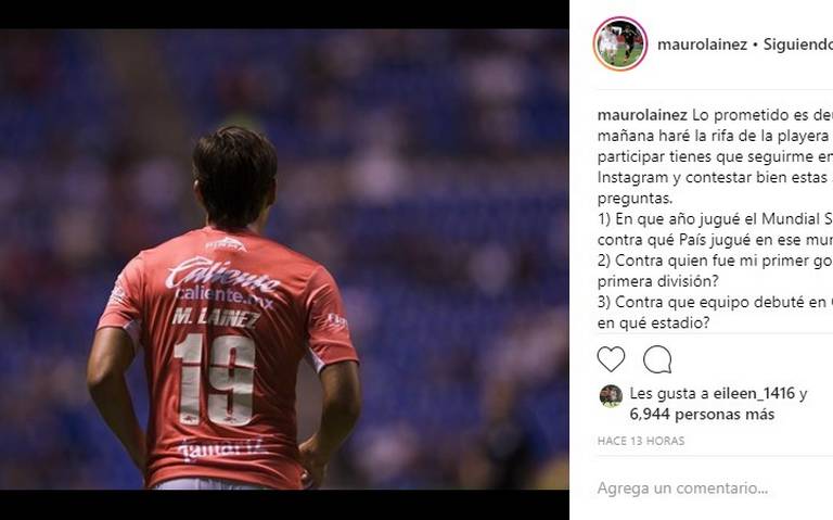 Quieres ganar una playera de Lobos? Mauro Lainez lanza concurso en  Instagram buap futbol fifa - El Sol de Puebla | Noticias Locales,  Policiacas, sobre México, Puebla y el Mundo